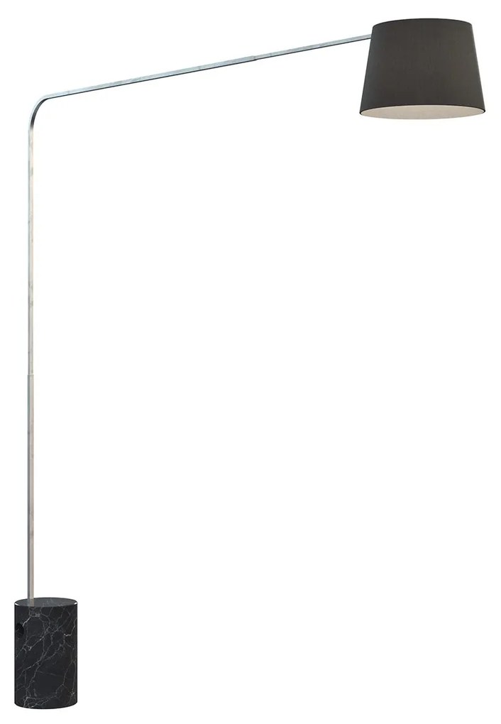 Piantana Contemporanea Corner Marmo Alto Nero Diffusore Nero 1 Luce E27