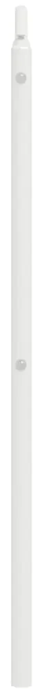 Testiera in metallo bianco 140 cm