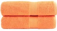 Asciugamani Doccia 2 pz Arancioni 70x140 cm 600g/m 100% Cotone 137380