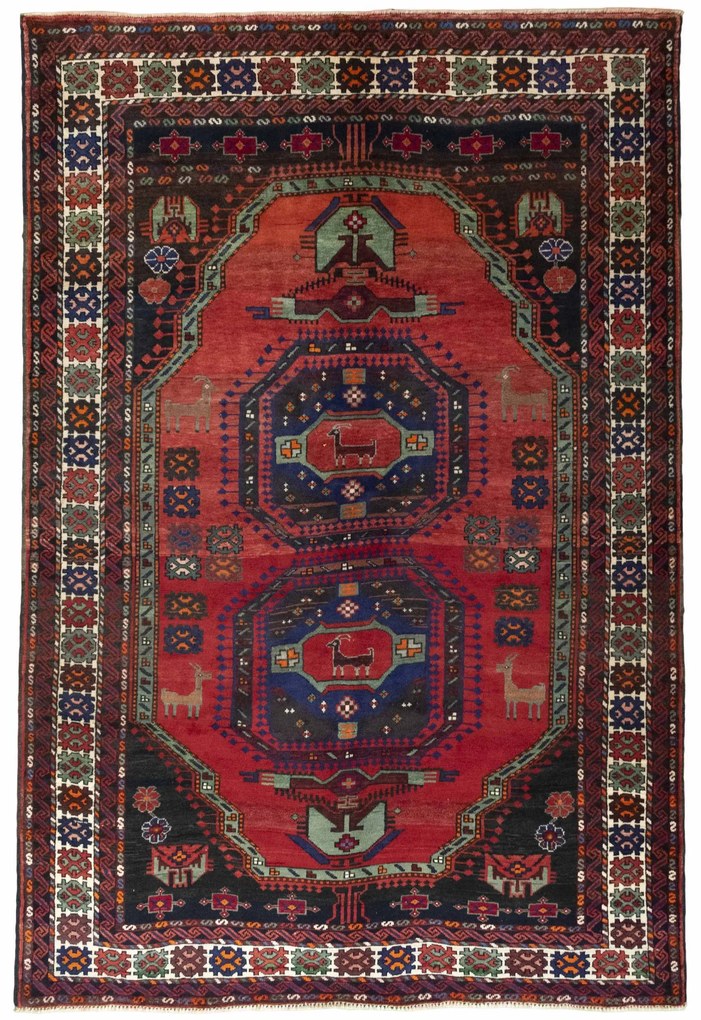 Hamedan Tappeto persiano 290 x 200 Rosso (Iran) Annodato A Mano