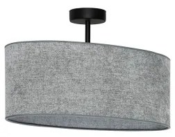 Duolla - Lampadario a plafone OVAL 1xE27/15W/230V grigio