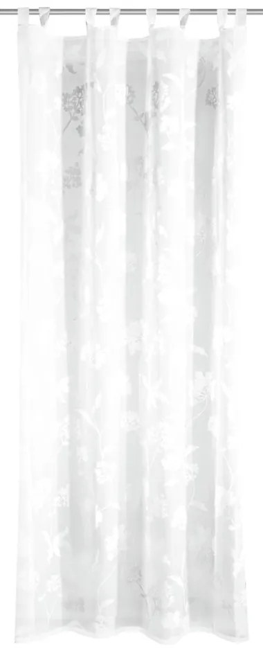 Tenda sottile bianca in voile 135x245 cm Flowers – Sehlbach