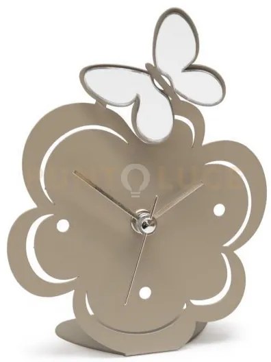 Orologio farfallina decorato sabbia in ferro 13x17cmh
