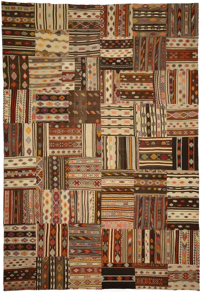 Patchwork Tappeto orientale 420 x 290 Beige (Afghanistan) Annodato A Mano