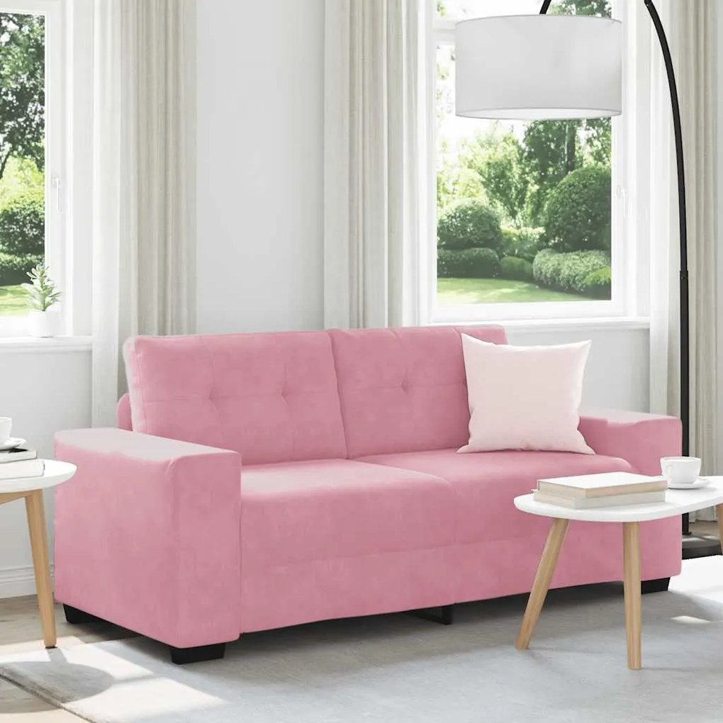 Divano Divanetto Rosa 140 Cm İn Velluto /
