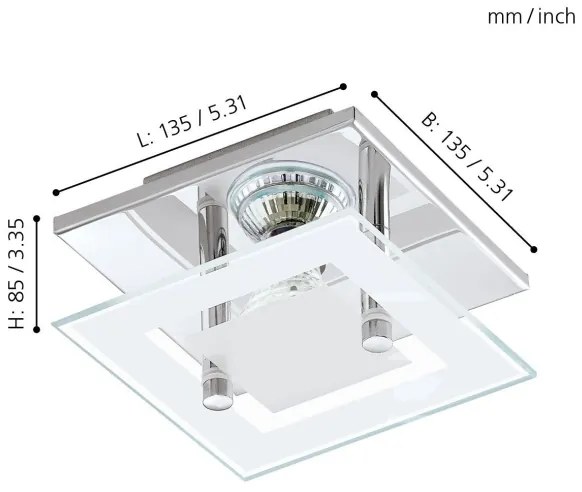Eglo 94224 - Plafoniera LED ALMANA 1xGU10-LED/3W/230V