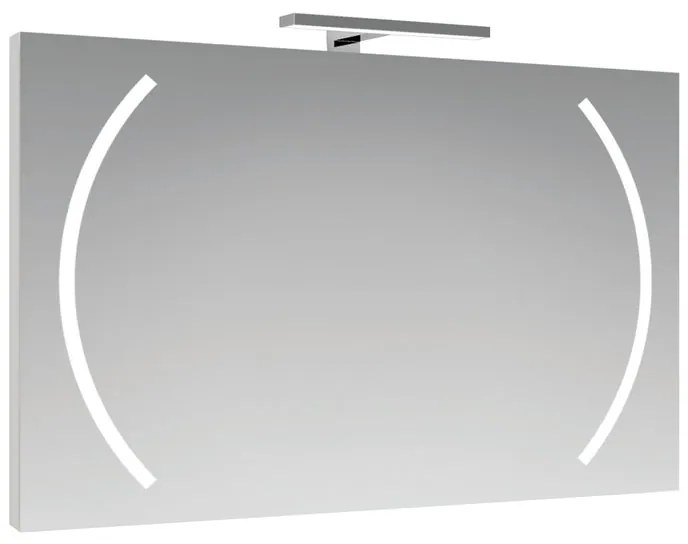 Specchio con illuminazione integrata bagno rettangolare Boomerang L 100 x H 70 x P 2.5 cm