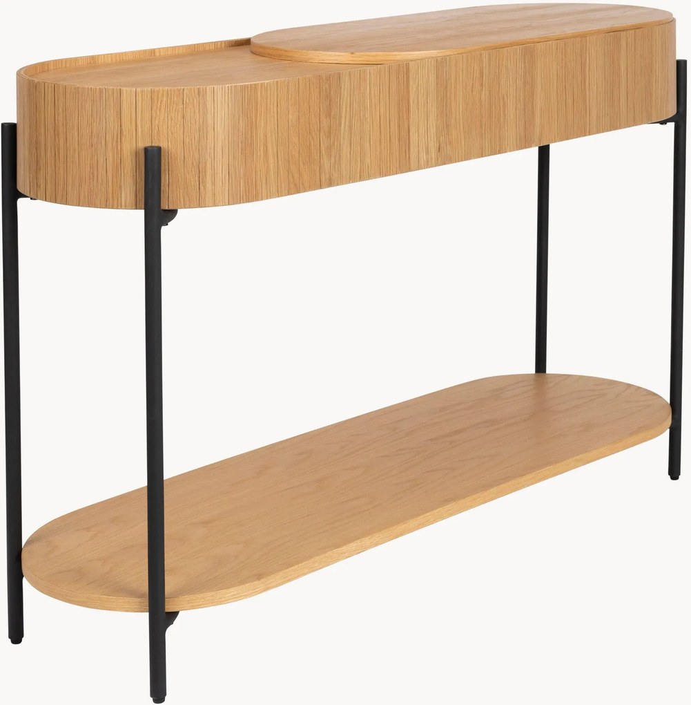 Consolle in legno con vano contenitore Slides