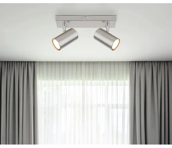 Globo 57911-2 - Faretto ROBBY 2xGU10/25W/230V cromo opaco