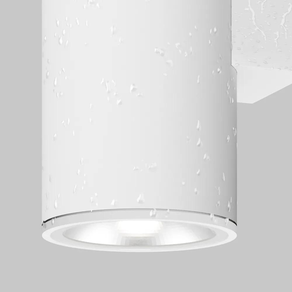 Lampada Da Parete Moderna Da Esterno Metallo Bianco Luce Led 24W Ip65