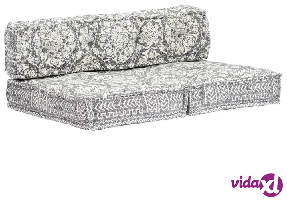 vidaXL Pouf Grigio Chiaro in Tessuto