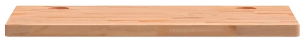 Piano scrivania 100x60x4 cm in legno massello di faggio
