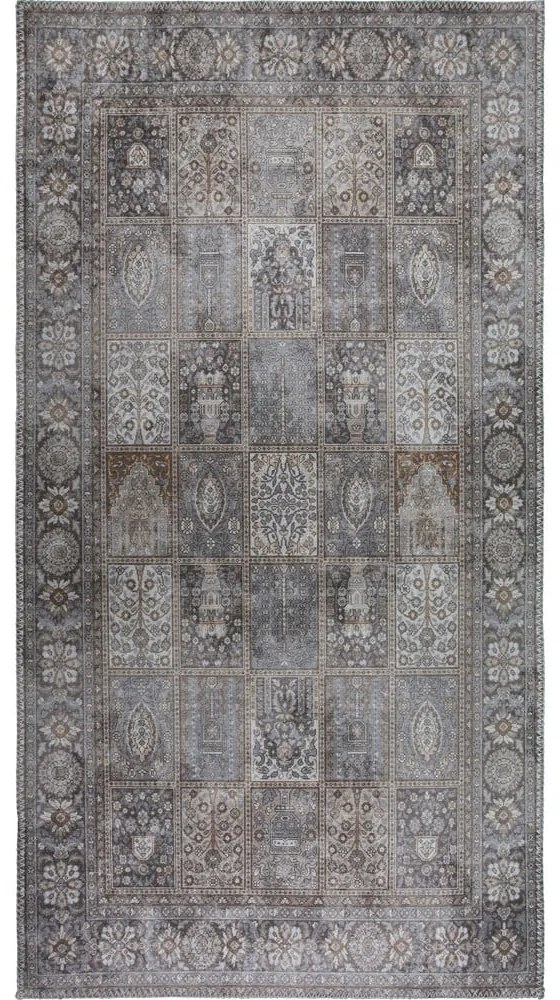 Passatoia grigia lavabile 80x200 cm Vintage Orient – Vitaus