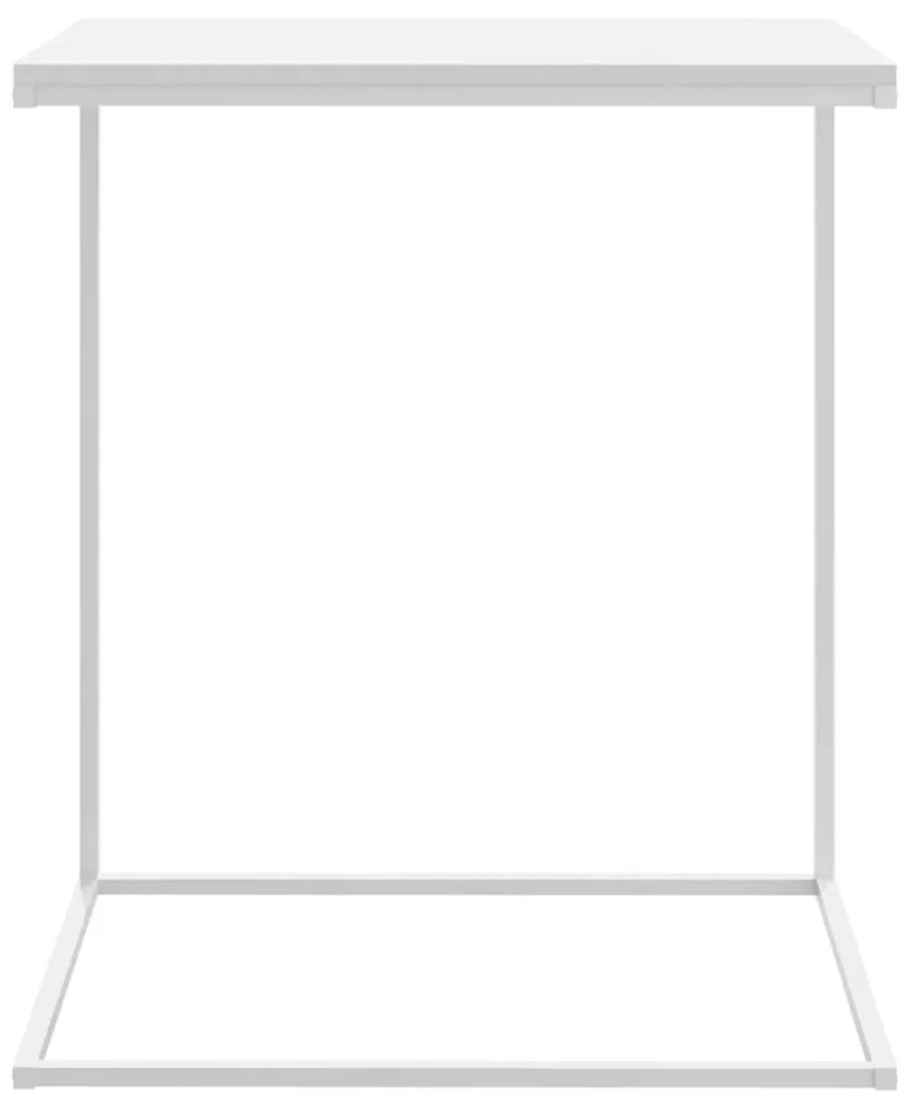 Tavolino da Salotto Bianco 55x35x66 cm in Legno Multistrato