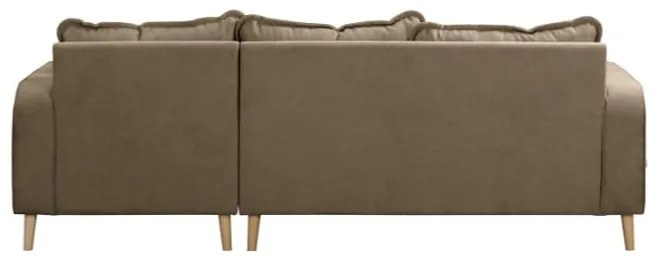 Divano angolare marrone chiaro (angolo destro) Beata - Ropez