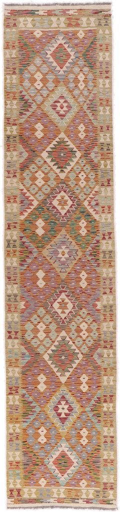 Kilim Tappeto orientale 80x380 (Afghanistan) Tessuto A Mano