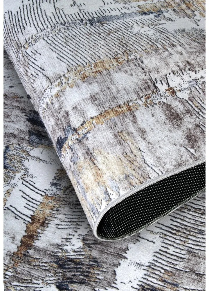 Tappeto grigio chiaro 80x150 cm Malard Anthracite Gold - Elle Decoration