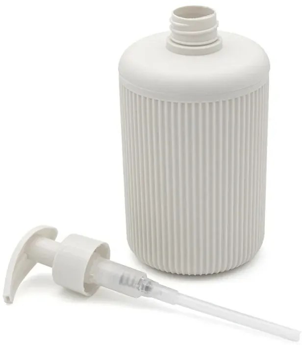 Set accessori bagno dispenser e portaspazzolini da appoggio beige in plastica Ring