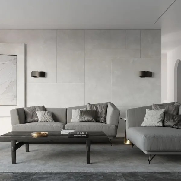 Sollux SL.1020 - Applique  TILA 2xG9/40W/230V 40 cm nera