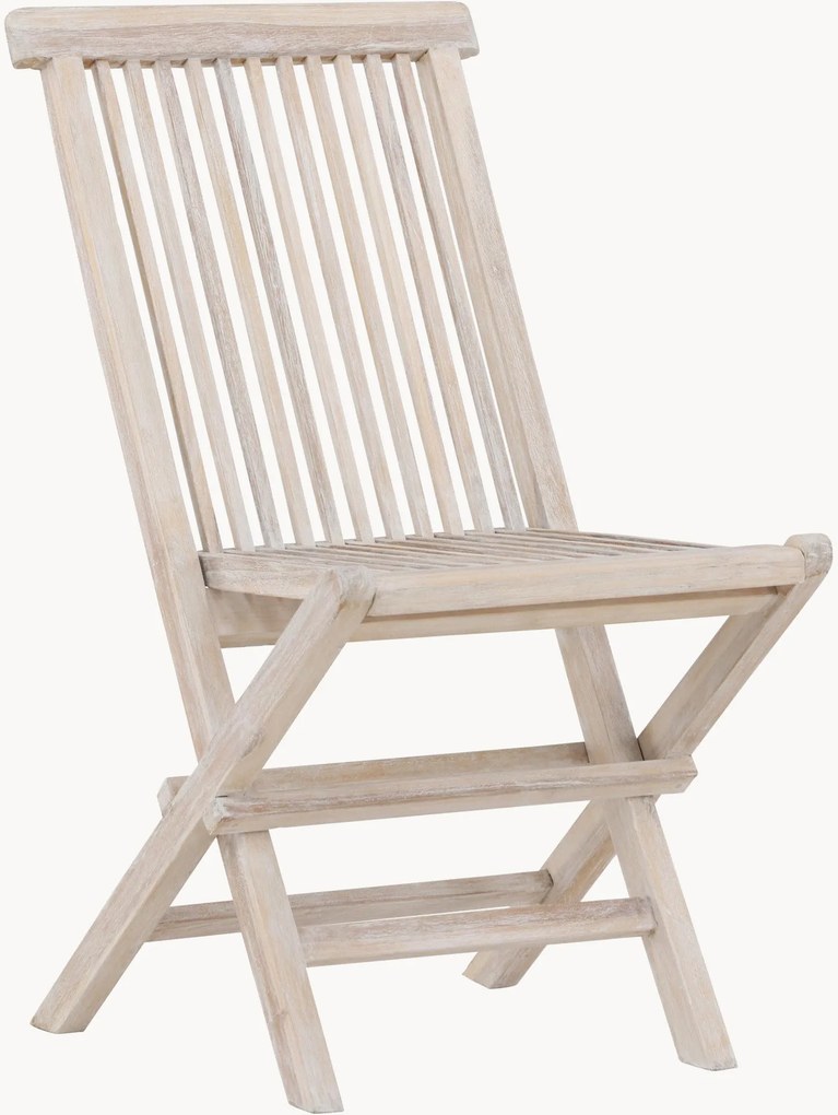 Set di 2 sedie pieghevoli da giardino in legno di teak Kenya