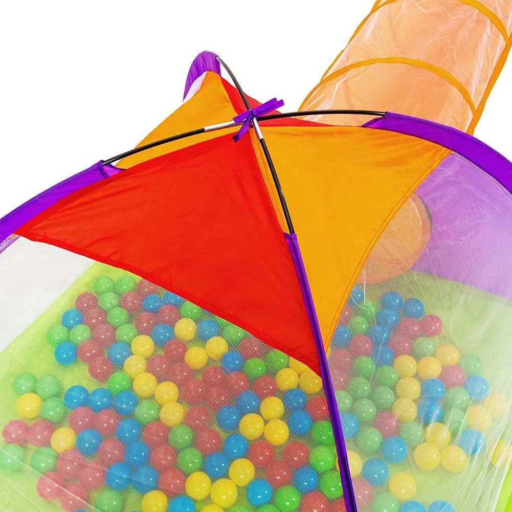 Tenda Igloo Per Bambini Con 200 Palline + Tunnel Pieghevole Giochi Salvaspazio...