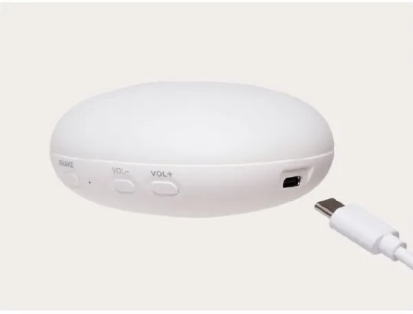 Moonie - Compagno di coccole con melodia e luce orsacchiotto 2.0 organic caramel