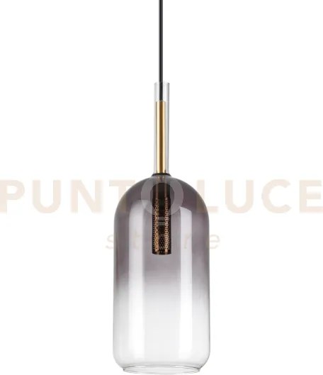 Empire lampadario a sospensione in vetro trasparente sfumato grigio...