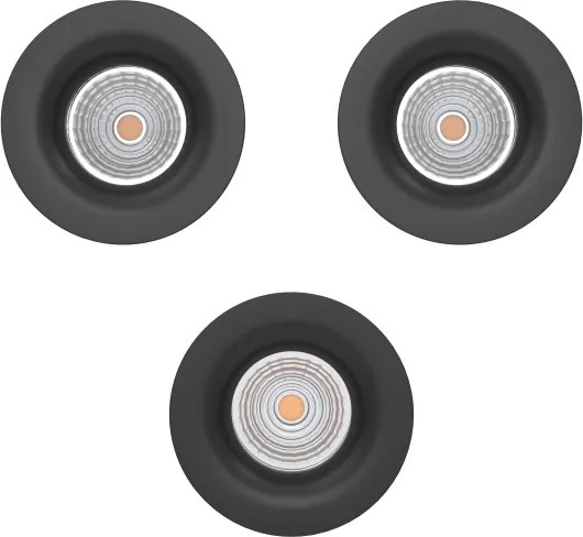 Eglo 902278-Set 3x LED dimmerabile plafoniera SALICETO LED/4,8W/230V Ø8,8 cm nero