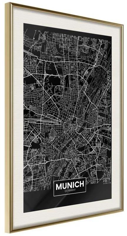 Poster City Map: Munich (Dark)
