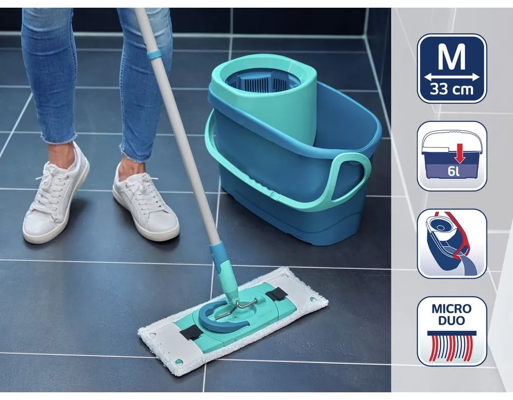 Mop con secchio e coperchio di ricambio Clean Twist M Ergo - LEIFHEIT