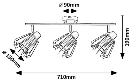 Rabalux 73069 - Faretto EMERENCIA 3xE14/40W/230V