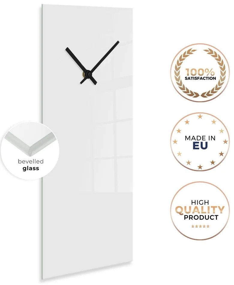 Orologio da parete, 20 x 60 cm Glassclock Concrete - Styler