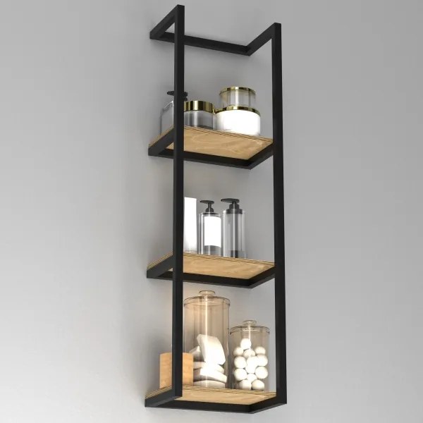 Porta asciugamani da parete 78x23 cm nero