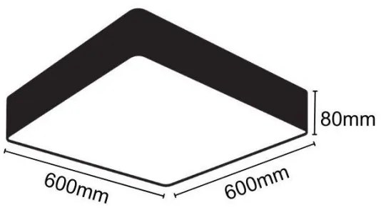 Plafoniera LED LED/65W/230V 4000K 60x60 cm