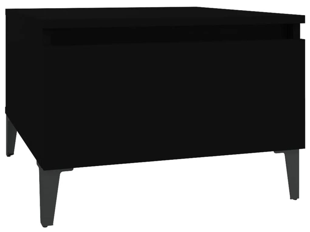Tavolino nero 50x46x35 cm in legno multistrato