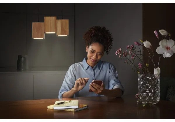 Ledvance - Lampadario LED dimmerabile su filo DECOR WOOD 3xLED/7W/230V Wi-Fi