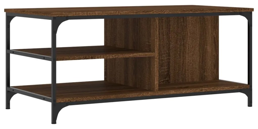 Tavolino da Salotto Rovere Marrone100x50x45cm Legno Multistrato