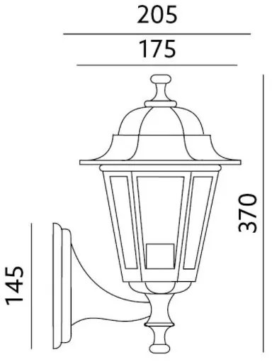 Applique da esterno 1xE27/60W/230V IP44 nera