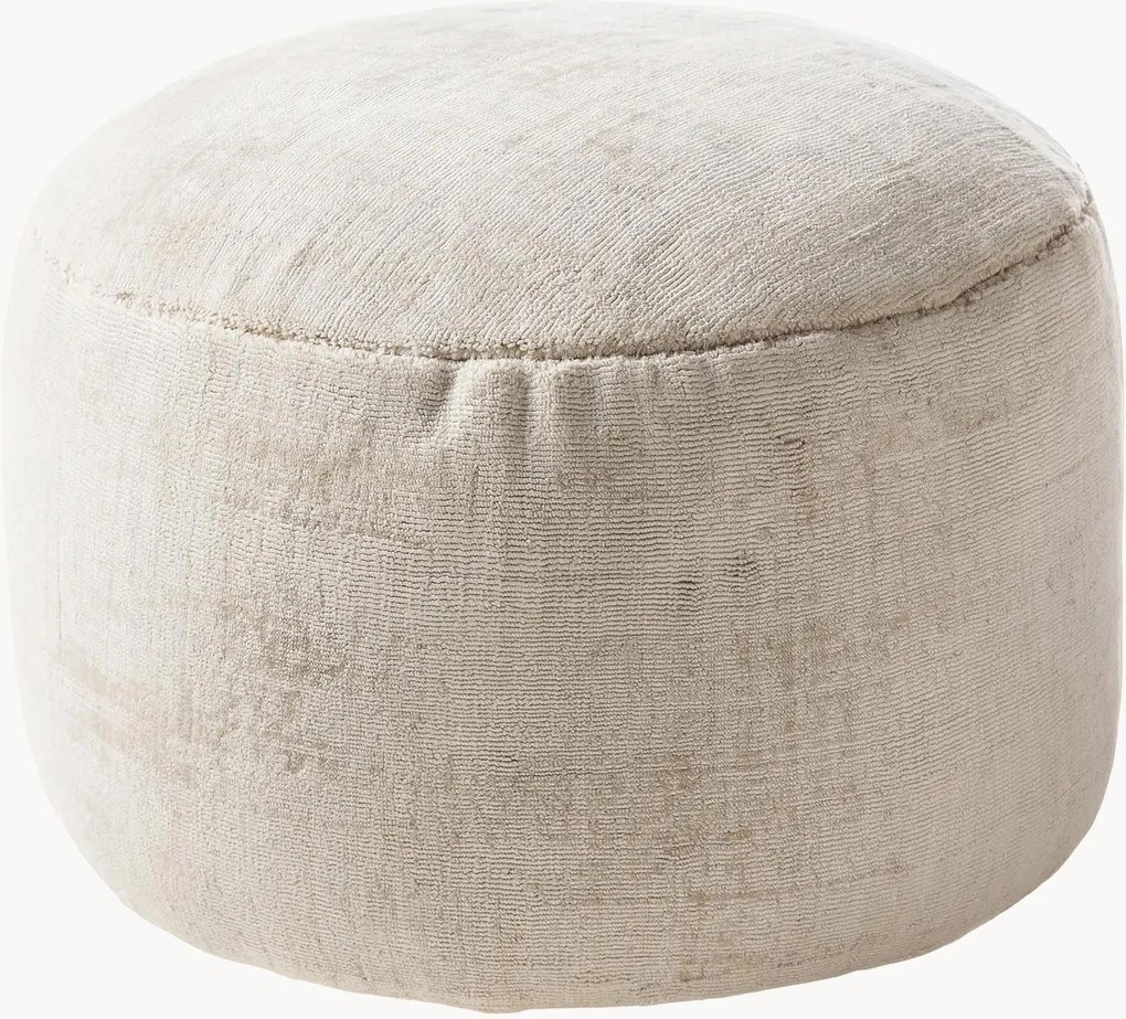 Pouf in velluto tessuto a mano Nova