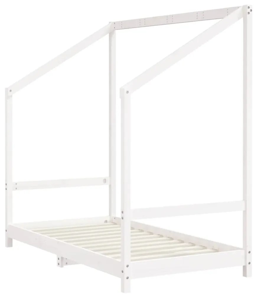 Giroletto per bambini bianco 2x(80x160)cm legno massello pino