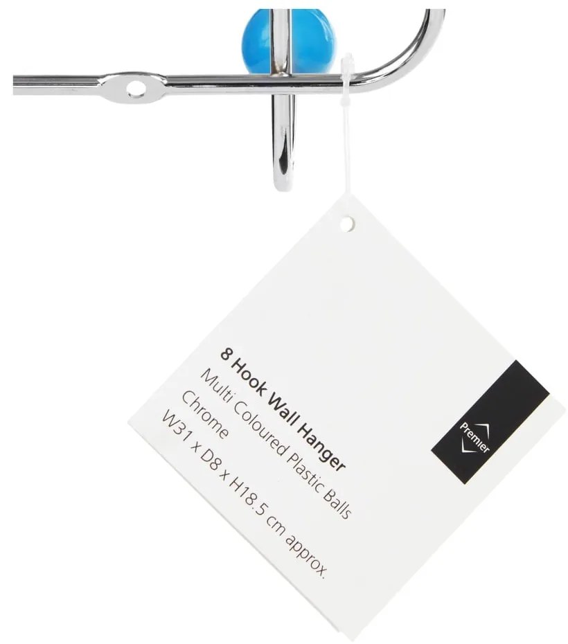 Appendiabiti da parete in metallo color argento Plastic - Premier Housewares