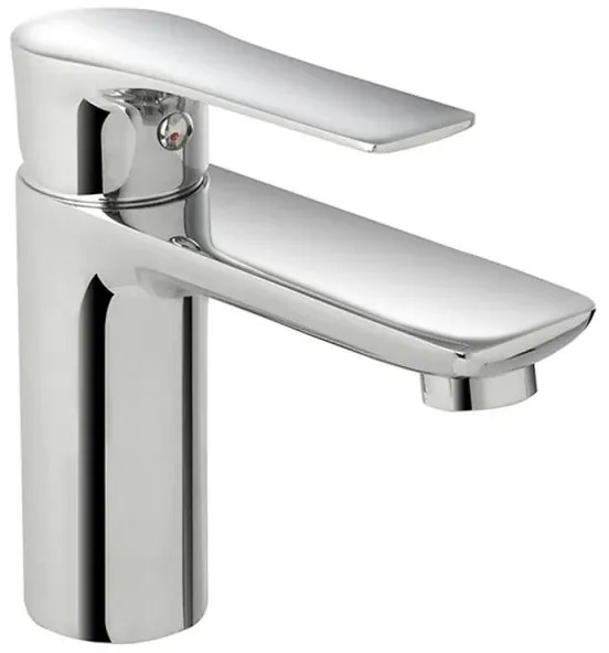 Miscelatore lavabo Flat in ottone cromato con piletta click clack