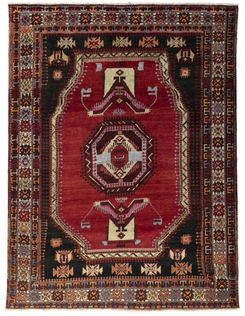 Hamedan Tappeto 280x210 Rosso (Iran) Annodato A Mano