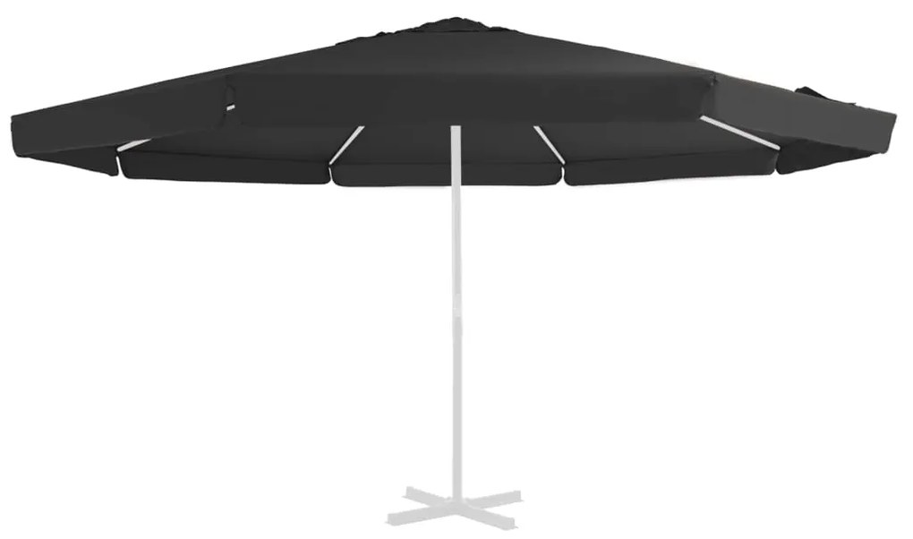 Telo Di Ricambio Per Tenda Da Sole Nero 500 Cm /