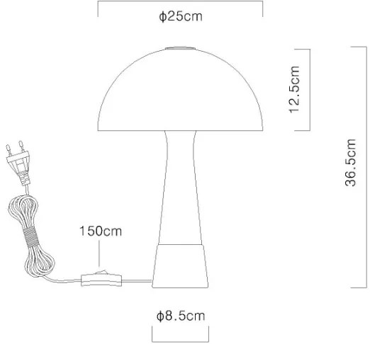 Globo 51570121 - Lampada da tavolo PAULIN 1xE27ILLU/40W/230V beige