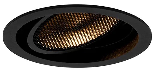 Faretto da incasso moderno nero orientabile - Coop 111 Honey