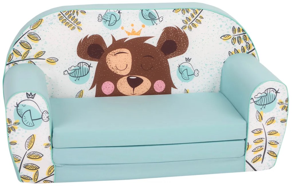 Divano per bambini Orso addormentato - turchese