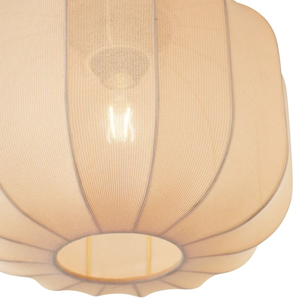 Plafoniera Japandi oro con paralume beige - Pluni