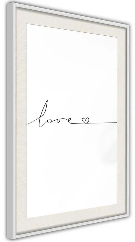 Poster  Love Pulse  Cornice Quadri Cornice nera con pass-partout, Larghezza x Altezza Home decor 30x45