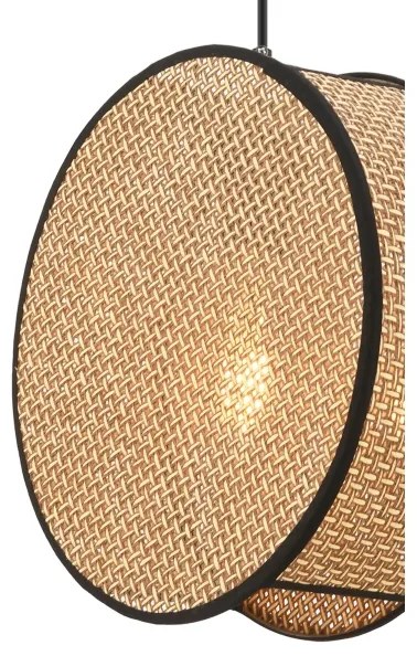 Lampada a sospensione con cavo BIG DRUM 1xE27/60W/230V marrone/nero